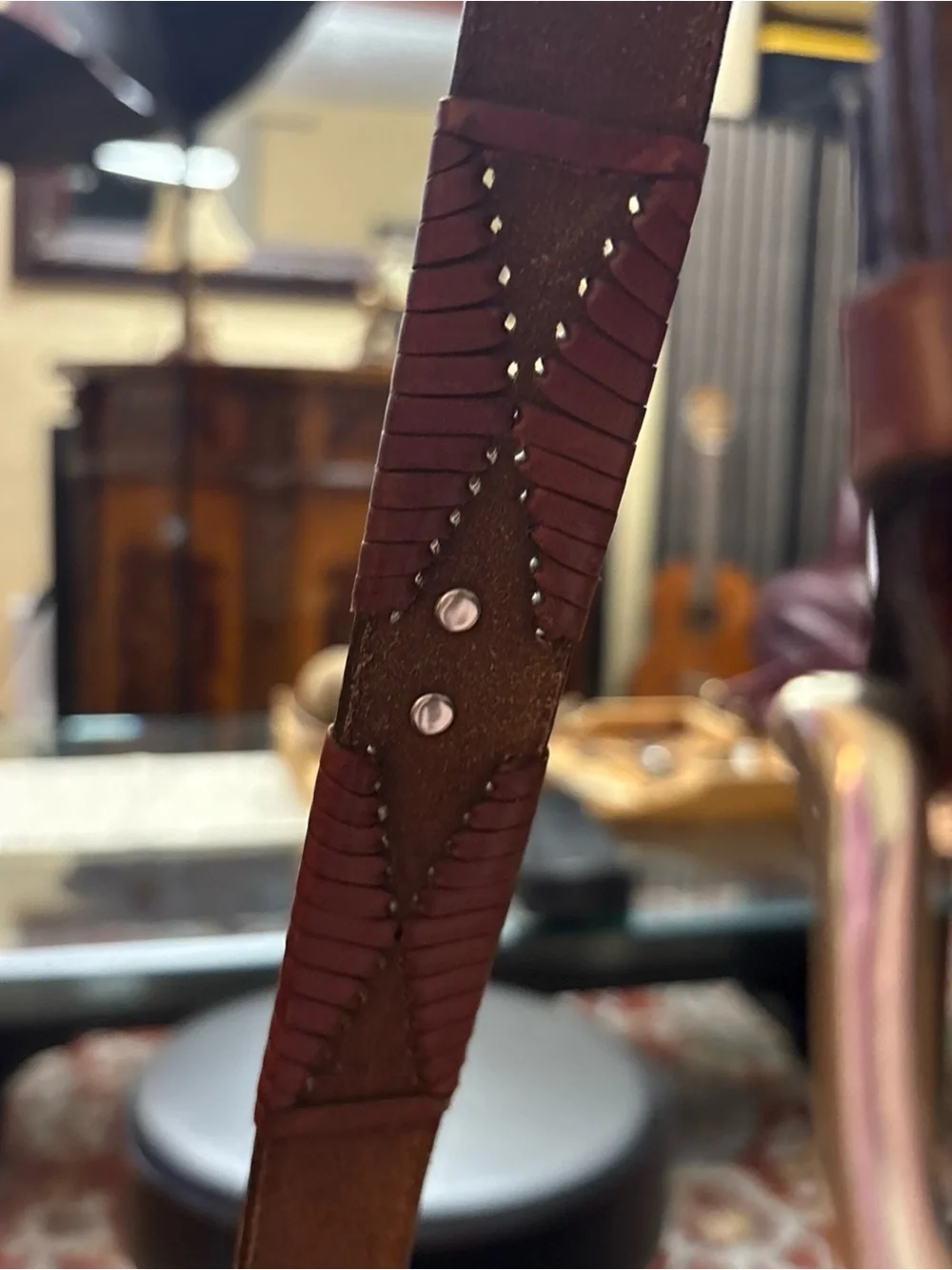 VINTAGE Brighton Brown Leather Belt with Silver Buckle WITH SILVER flying fish 🐟